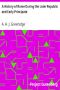 [Gutenberg 9781] • A History of Rome During the Later Republic and Early Principate